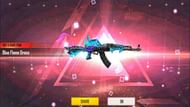 The Blue Flame Draco AKM skin in Free Fire (Image via Garena)